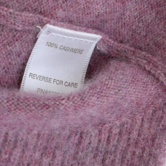 Garnet Hill Purple Fine Knit Bell 100% Cashmere Peplum Lightweight Sweater XS - Picture 10 of 10